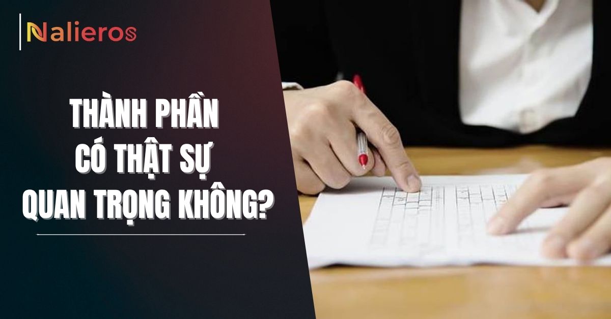 Nếu chỉ nhìn tên thành phần, có thể thấy bình thường.